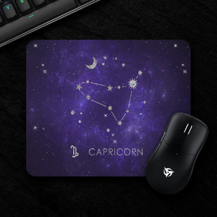 Zodiac Purple Capricorn   Astrology Horoscope Mouse Mat