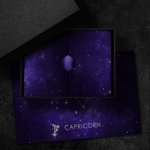 Zodiac Purple Capricorn Astrology Horoscope Tissue Paper