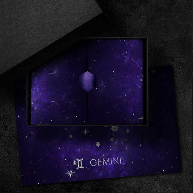 Zodiac Purple Gemini | Cosmic Astrology Horoscope Tissue Paper (Creator Uploaded)