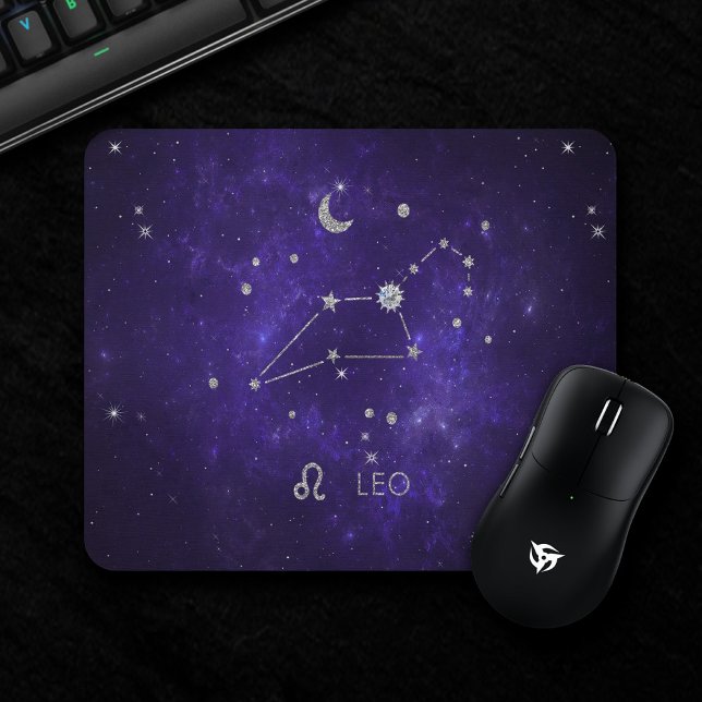 Zodiac Purple Leo | Cosmic Astrology Horoscope Mouse Mat (Creator Uploaded)
