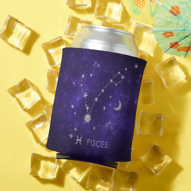 Zodiac Purple Pisces | Cosmic Astrology Horoscope Can Cooler (In Situ Summer)