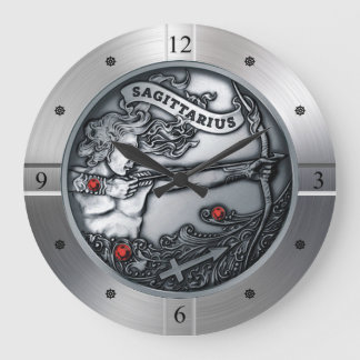 Zodiac, Sagittarius, Celestial, Western Astrology Large Clock