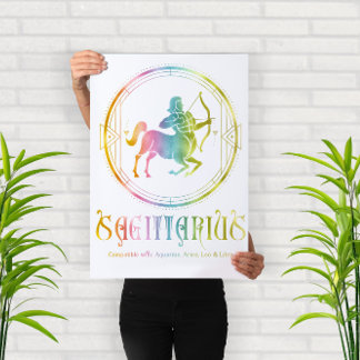 Zodiac Sagittarius Compatibility Design Poster