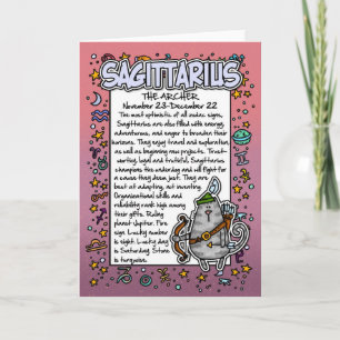 Zodiac - Sagittarius Fun Facts Card