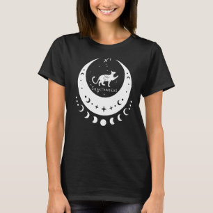 Zodiac Sagittarius Horoscope Astrology Cat Crescen T-Shirt