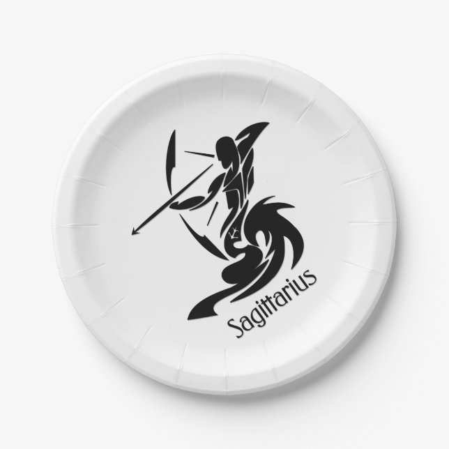 Zodiac Sagittarius Paper Plate (Front)