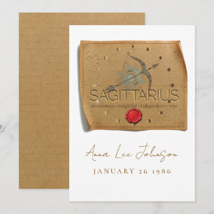 ZODIAC - Sagittarius - Personalised Birthday Card