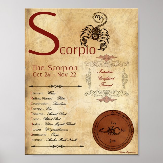ZODIAC SCORPIO  Birth Sign POSTER (Front)