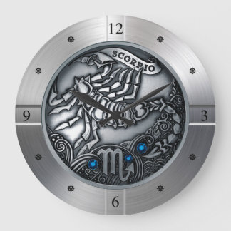 Zodiac ~ Scorpio ~ Celestial ~ Western Astrology ~ Large Clock
