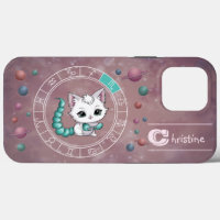 Zodiac Scorpio Cute Cat Wheel Planet Astrology