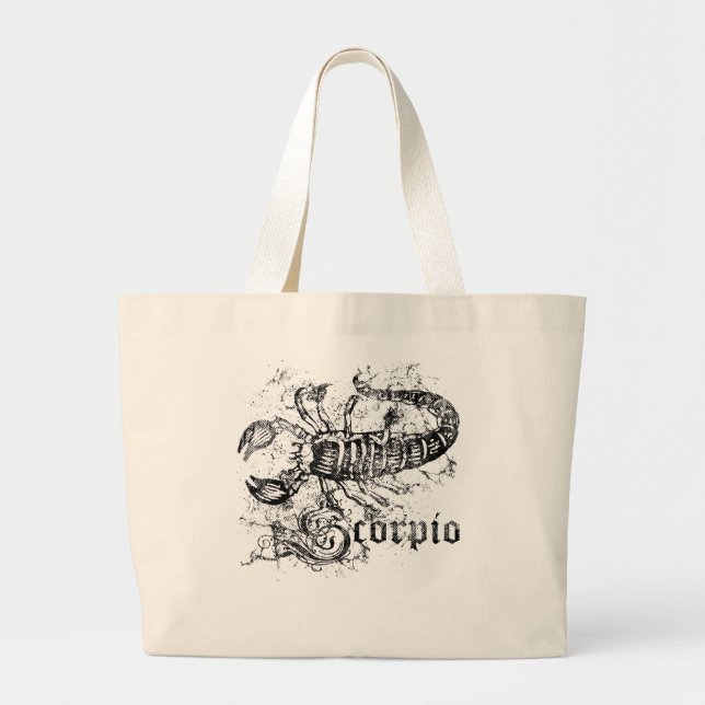 Zodiac Scorpio Large Tote Bag (Front)