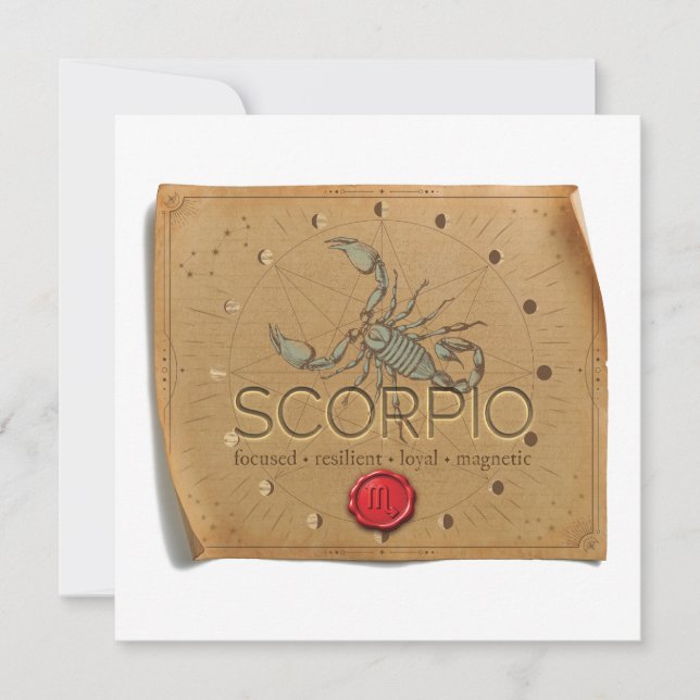 ZODIAC - Scorpio - Personalised Notecard (Front)