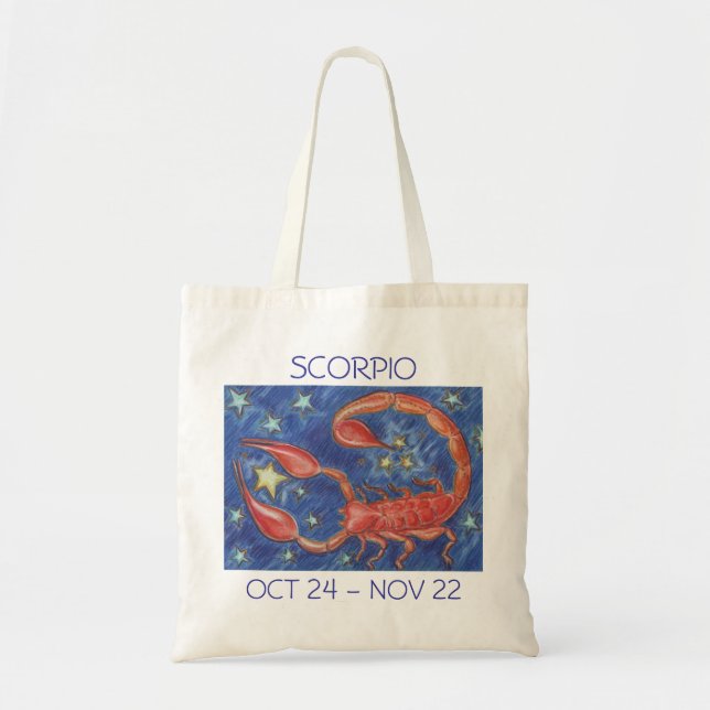 Zodiac Scorpio tote bag text (Front)