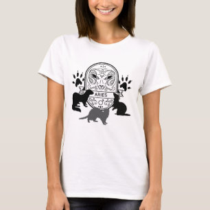 Zodiac Sign and Matching Pets. Aries.Ferret.w T-Shirt