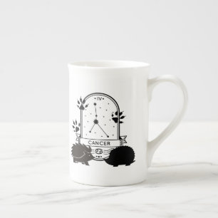 Zodiac Sign and Matching Pets. Cancer - Hedgehog.w Bone China Mug