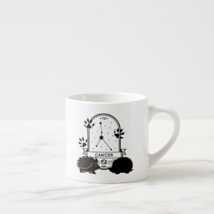 Zodiac Sign and Matching Pets. Cancer - Hedgehog.w Espresso Cup