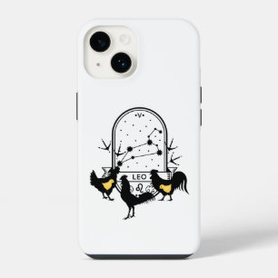 Zodiac Sign and Matching Pets. Leo - Chicken.w iPhone 14 Case