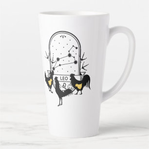 Zodiac Sign and Matching Pets. Leo - Chicken.w Latte Mug