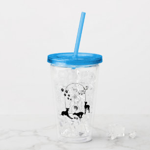 Zodiac Sign and Matching Pets.Virgo - Greyhound.w Acrylic Tumbler