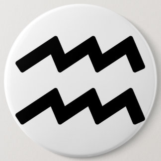 Zodiac sign Aquarius 6 Cm Round Badge