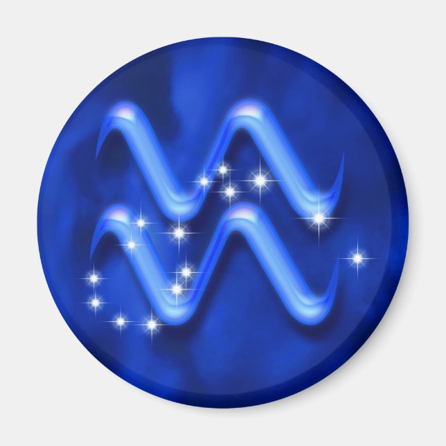 Zodiac sign Aquarius Magnet (Front)