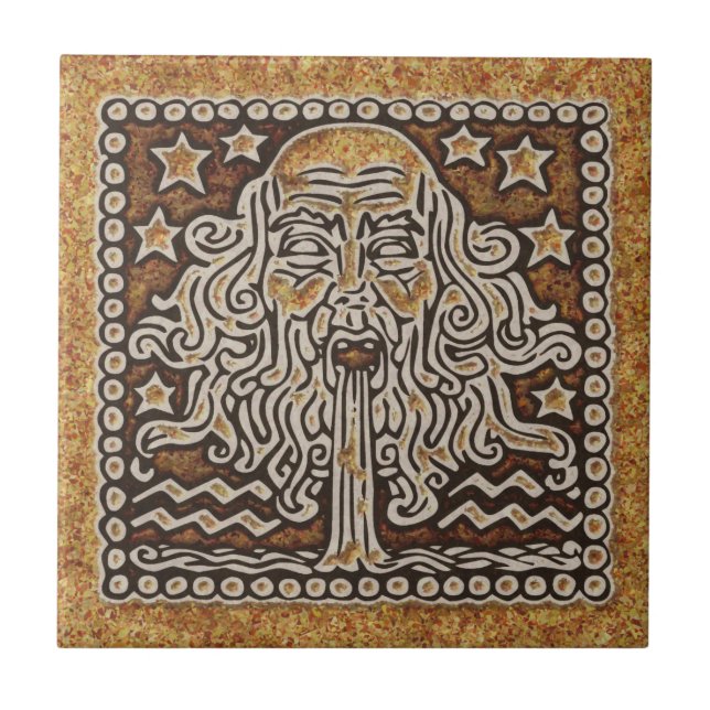 ZODIAC SIGN AQUARIUS TILE (Front)