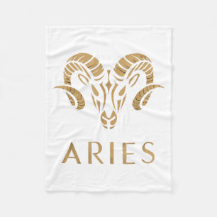 Zodiac Sign Aries Sign Constellation Birthday Fleece Blanket