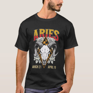 Zodiac Sign Aries Sign Constellation Birthday Horo T-Shirt