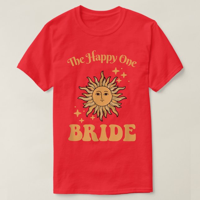 Zodiac Sign Bride Matching Celestial Bachelorette  T-Shirt (Design Front)