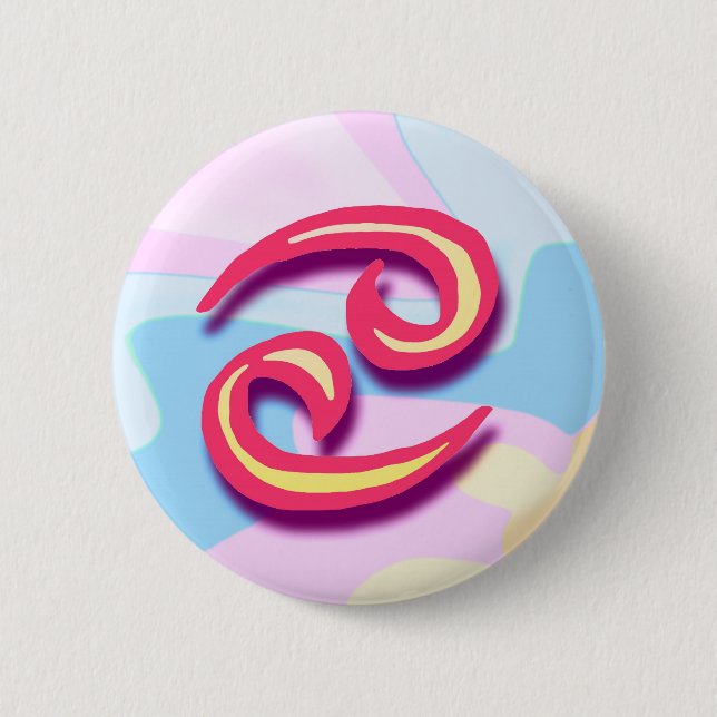 Zodiac sign Cancer 6 Cm Round Badge (Front)