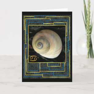 Zodiac Sign: Cancer Birthday Greetings Card