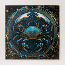 Zodiac Sign Cancer Puzzle, 20"x20" 676 pcs.