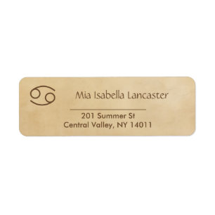 Zodiac Sign - Cancer Return Address Labels