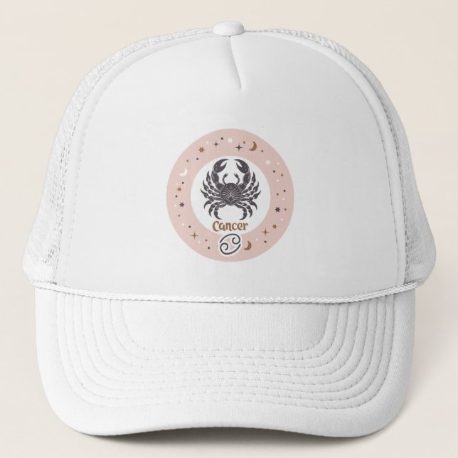 Zodiac Sign Cancer Trucker Hat (Front)