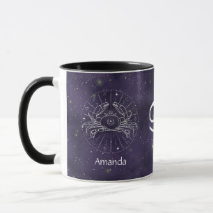Zodiac Sign Cancer Watercolor Customisable Mug