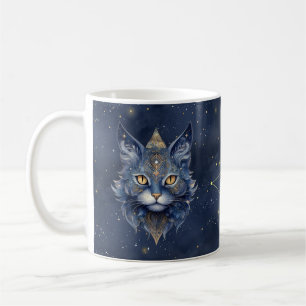 Zodiac Sign Capricorn & Celestial Cat Mug