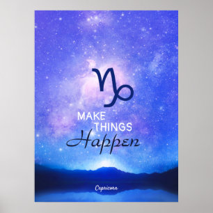 Zodiac Sign Capricorn Dreamy Star Sky Quote 