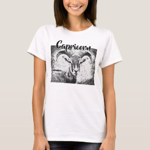 Zodiac Sign Capricorn Goat Symbol T-Shirt