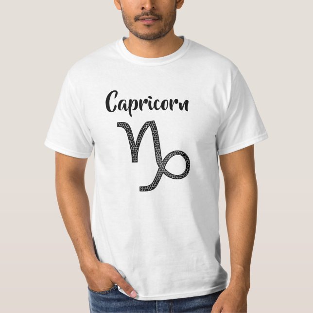 Zodiac Sign Capricorn Horoscope Symbol T-Shirt (Front)