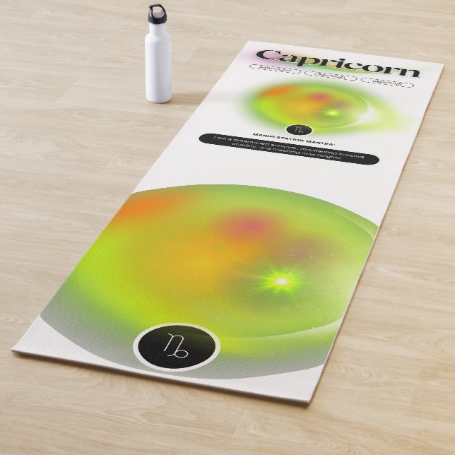 Zodiac Sign Capricorn Quote Earth Element Yoga Mat (In Situ)