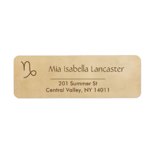 Zodiac Sign - Capricorn Return Address Labels
