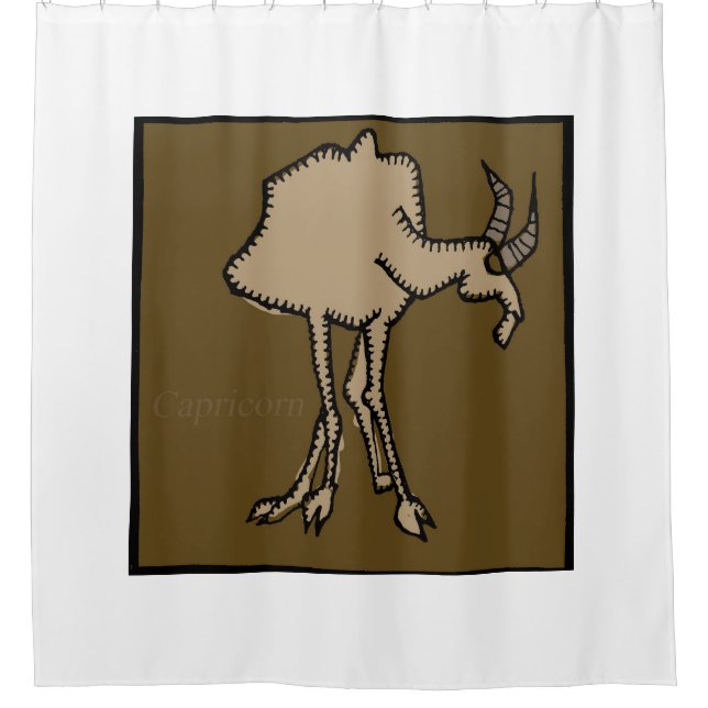 Zodiac Sign Capricorn Shower Curtain (Front)