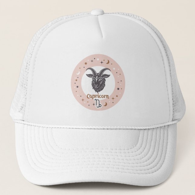 Zodiac Sign Capricorn Trucker Hat (Front)