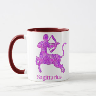 Zodiac Sign for Sagittarius in Amethyst Purple Mug