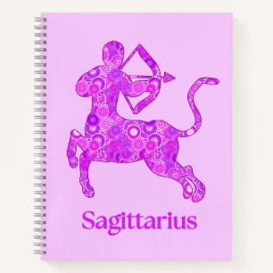 Zodiac Sign for Sagittarius in Amethyst Purple Notebook