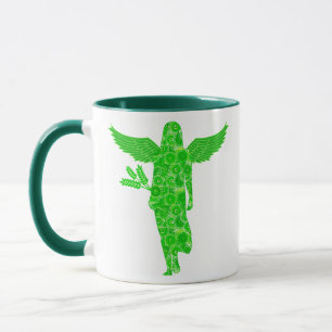 Zodiac Sign for Virgo in Shades of Green Mug