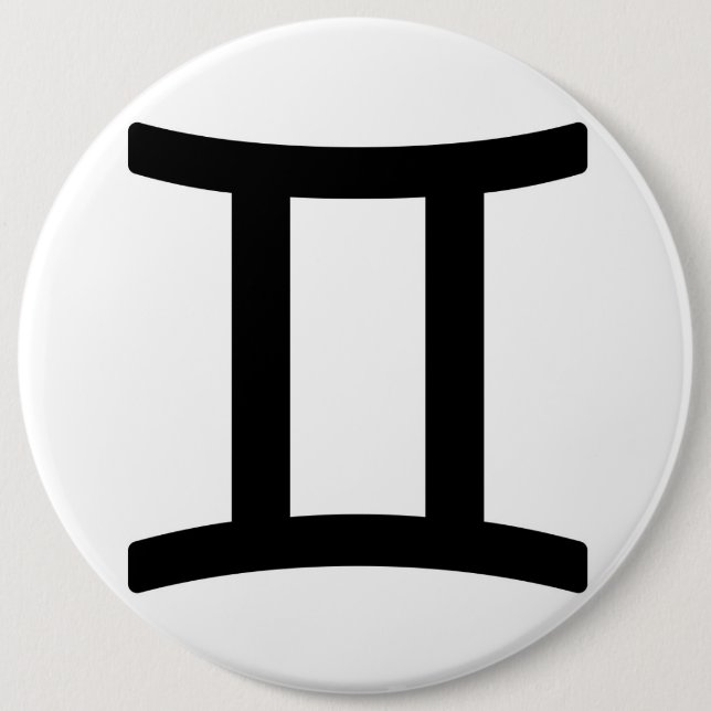 Zodiac sign Gemini 6 Cm Round Badge (Front)