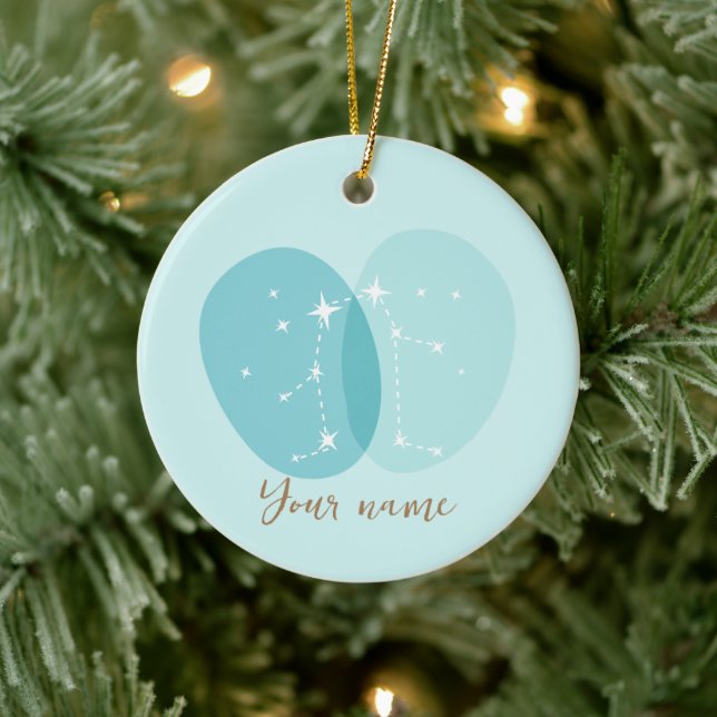 Zodiac Sign Gemini Ceramic Tree Decoration (Tree)