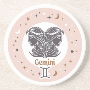 Zodiac Sign Gemini Coaster