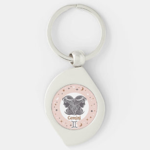 Zodiac Sign Gemini Key Ring